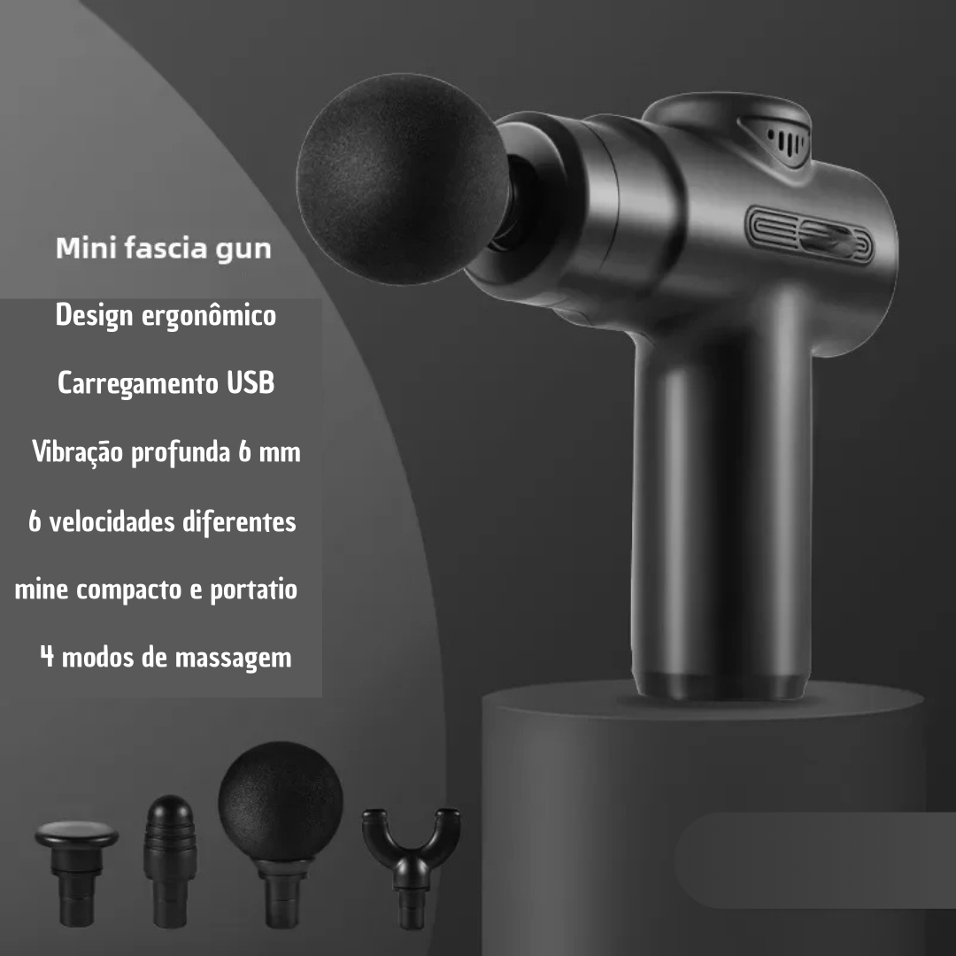 Massageador Compacto 4 em 1 – USB, Potente e Versátil!