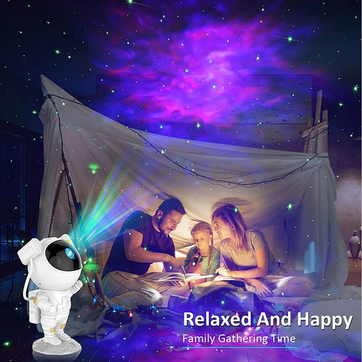 Projetor Astronauta Galaxy Star LED Luz Noturna Céu Estrelado Lâmpada Projetora Decoração Quarto Quarto Decorativo Para Presentes Infantis
