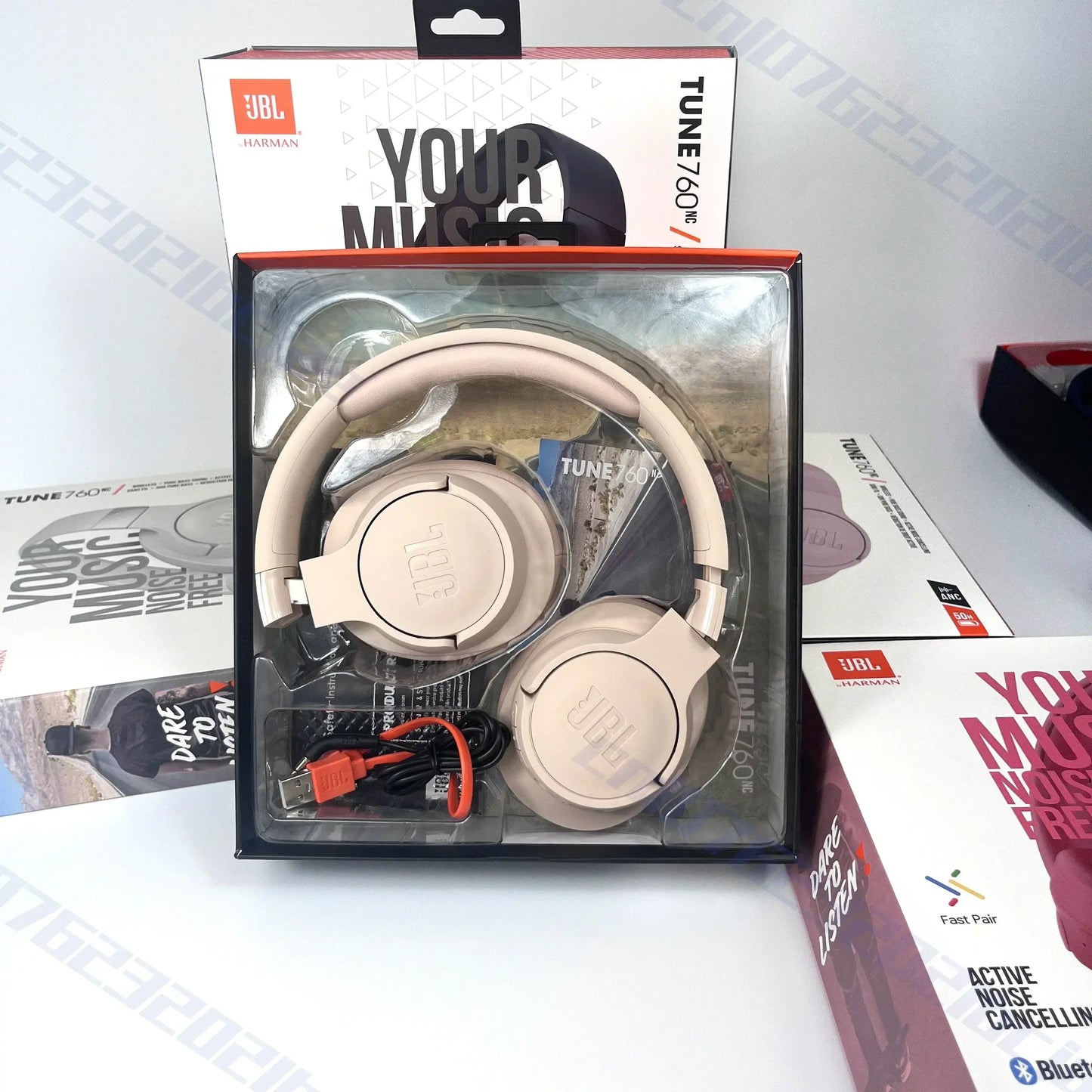 Original JBL Tune 760NC Foldable Over-Ear Wireless Headphones with Active Noise Cancellation JBL T760NC sports headset