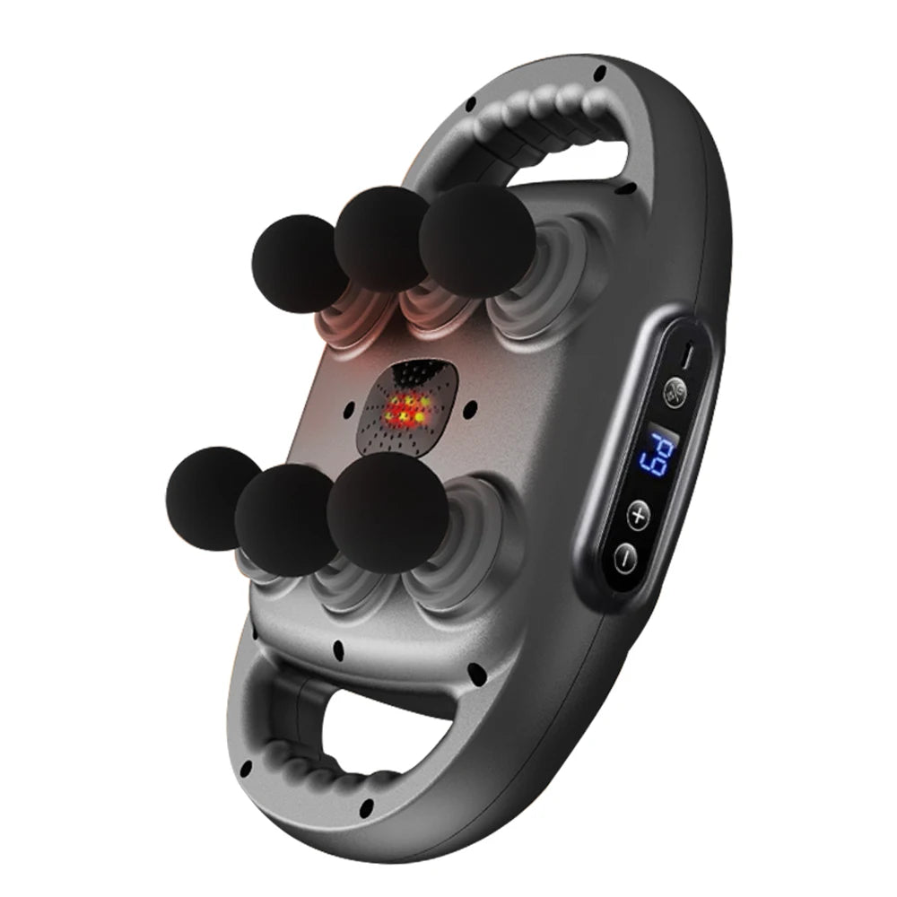 Pistola de massagem muscular de alta frequência, pistola de massagem para costas e cintura, seis cabeças, pistola de massagem profissional para corpo e ombros