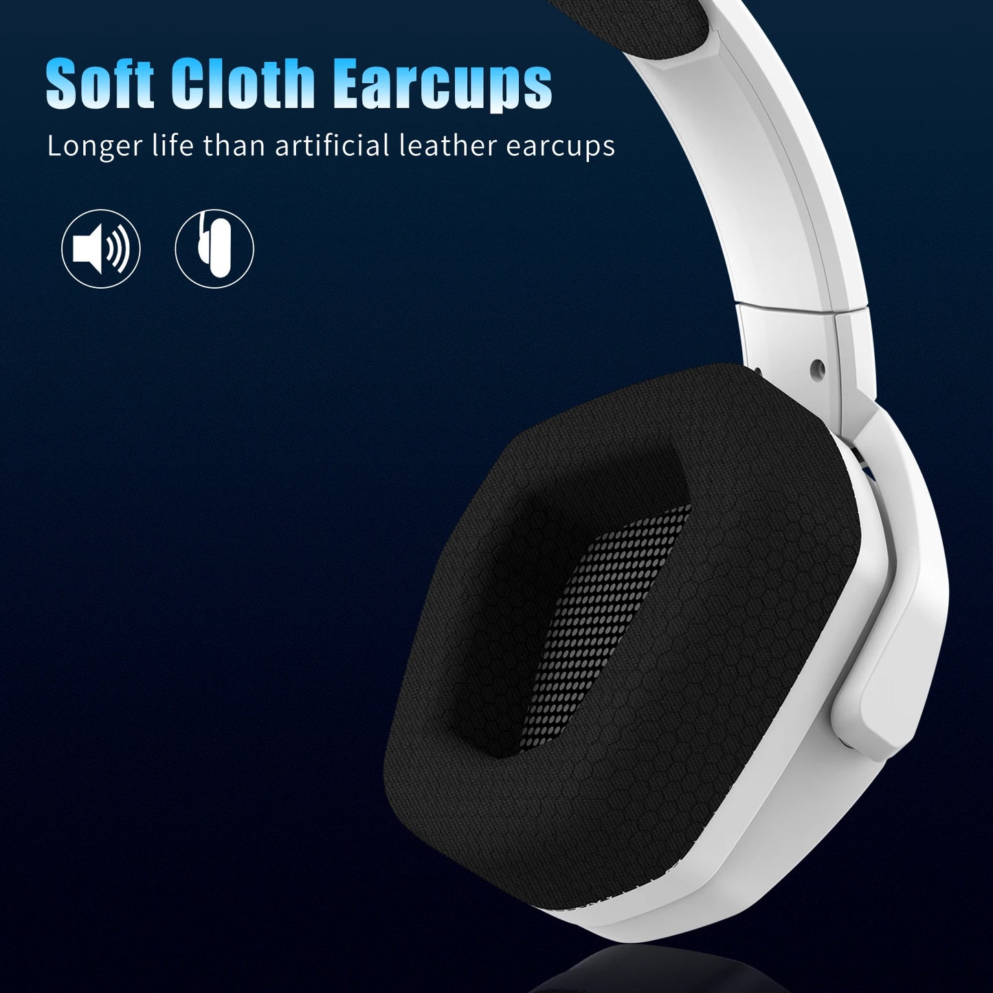 Auricular gaming sem fios duplo NUBWO G06 com microfone para PS5, PS4, PC, telemóvel, Switch, Bluetooth 5.3 de 2,4 GHz