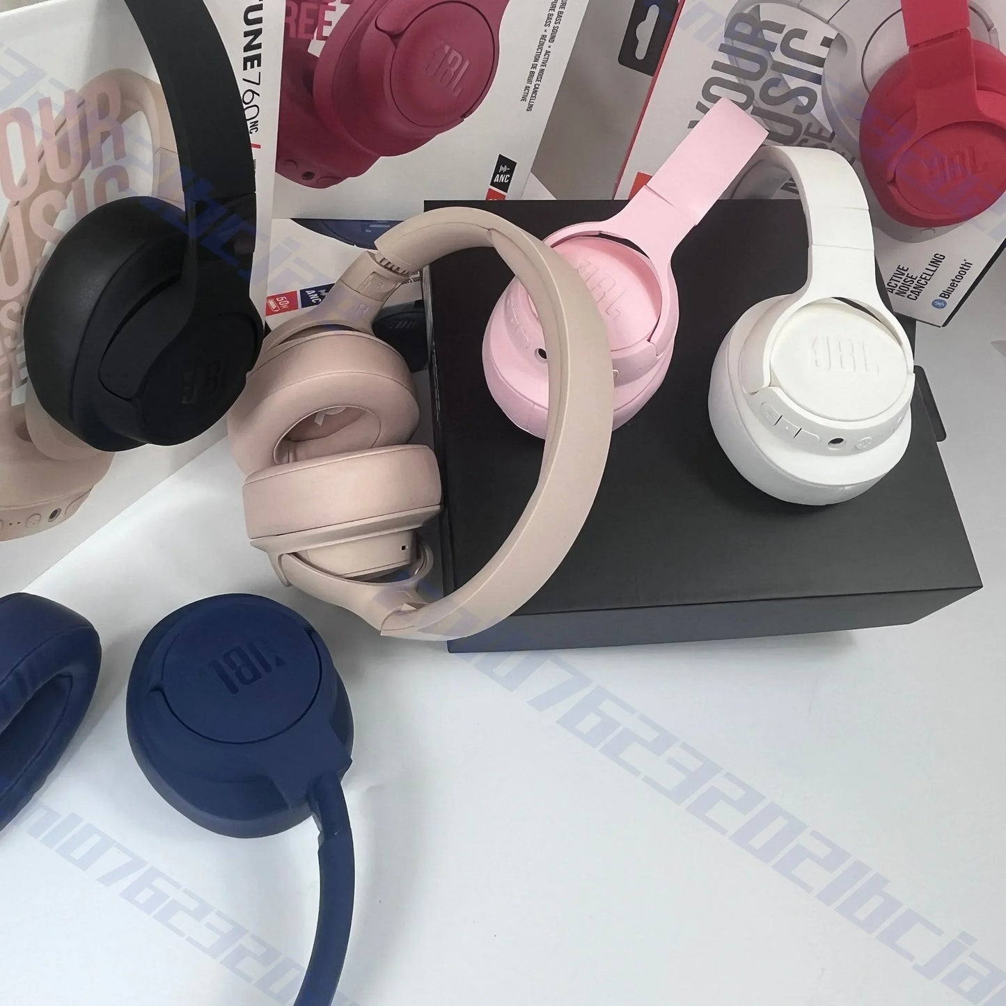 Original JBL Tune 760NC Foldable Over-Ear Wireless Headphones with Active Noise Cancellation JBL T760NC sports headset