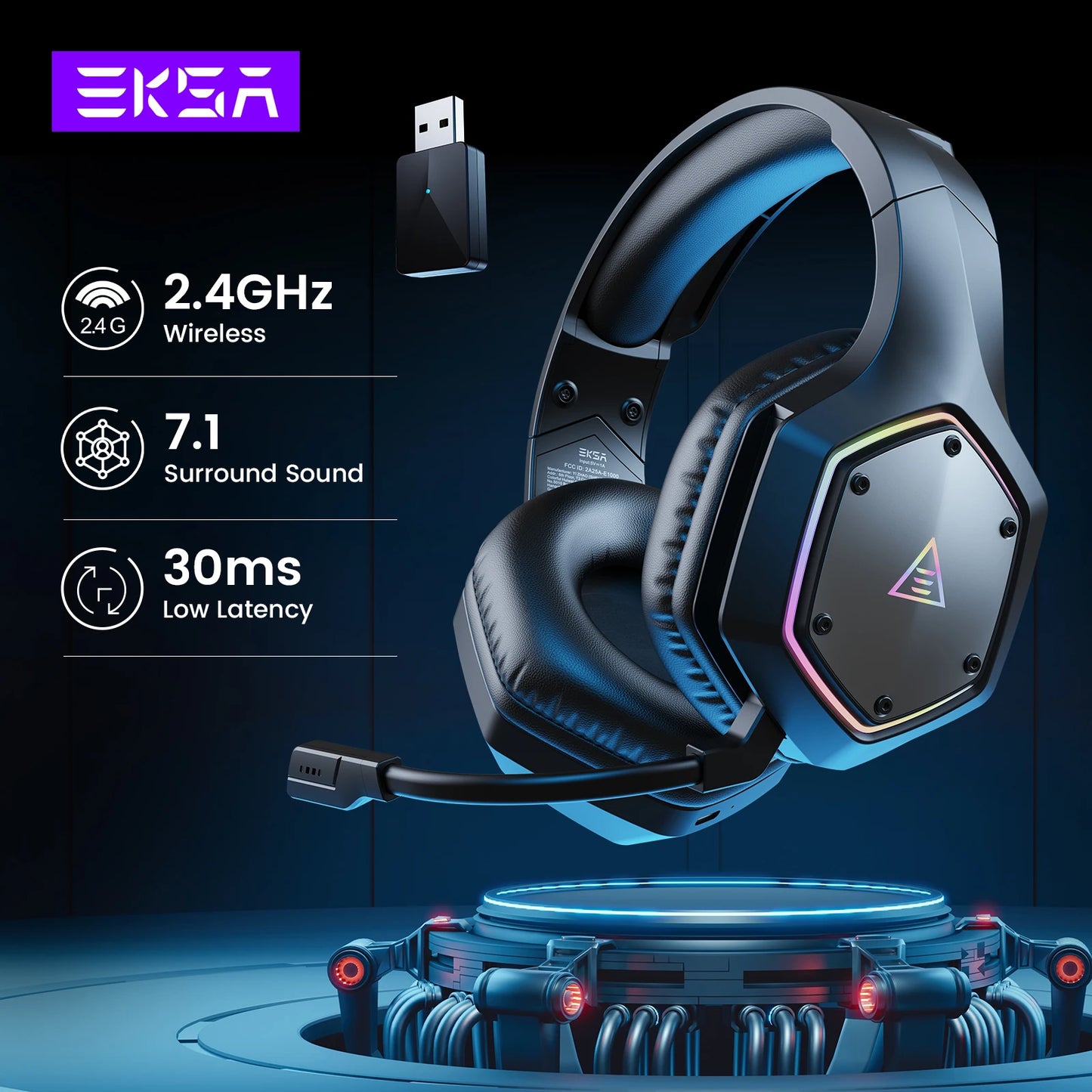 EKSA E1000 WT – Headset Gaming