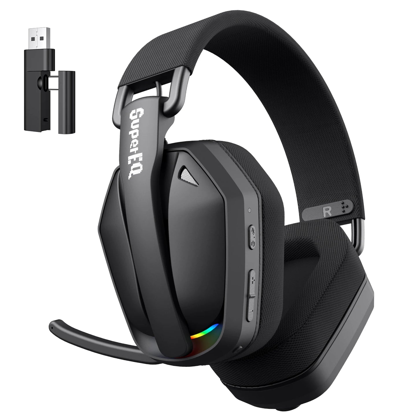 Auriculares sem fios para jogos SuperEQ G19BT 2.4 GHz, ultraleves, com Bluetooth 5.4 e microfone para PC/PS5/Xbox, da EKSA Choice