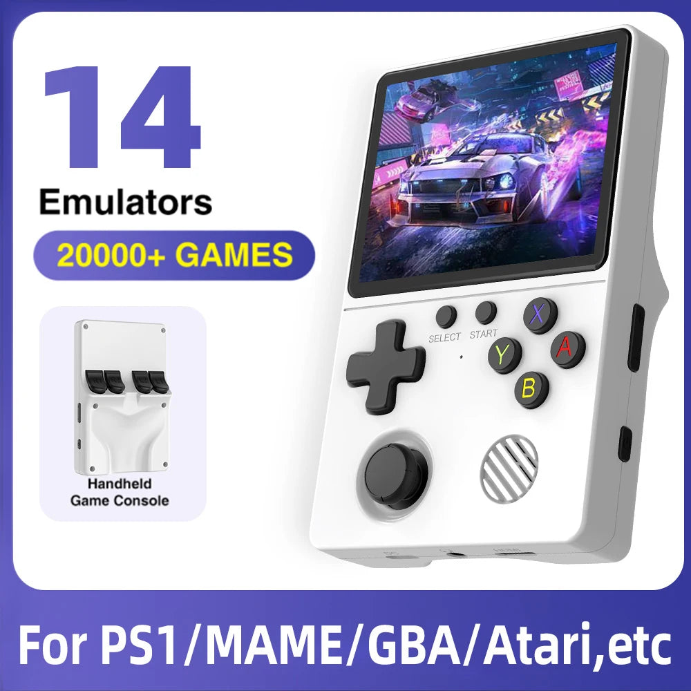 GB350 Handheld Game Player 3.5 Inch IPS Screen Portable Retro Video Game Console Built-in 20000+ Games for PS1/GBA/SFC
