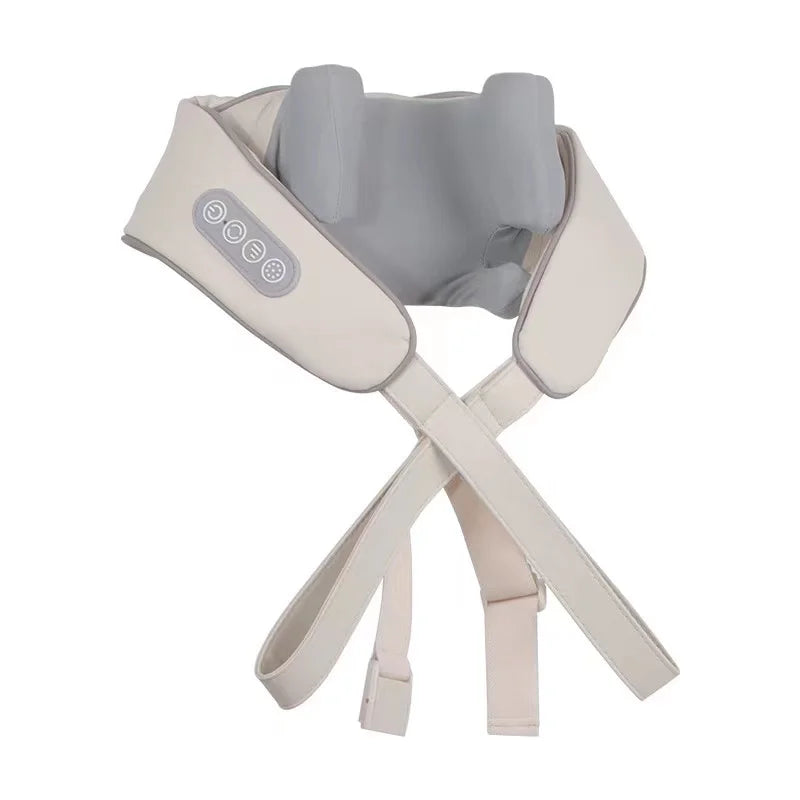 Massajador de pescoço e ombros, shiatsu de tecidos profundos, massajador de costas com calor para alívio da dor, amassamento elétrico, massagem muscular