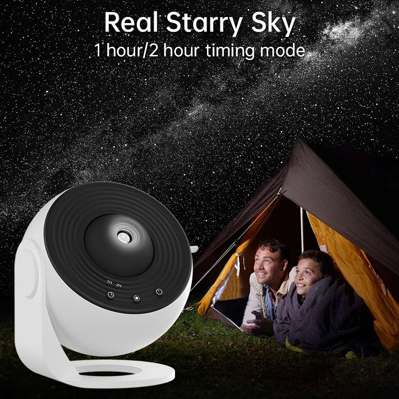 Projetor de luz noturna Galaxy, projetor de céu estrelado, rotação de 360°, lâmpada planetária para quarto infantil, presente de dia dos namorados, decoração de casamento