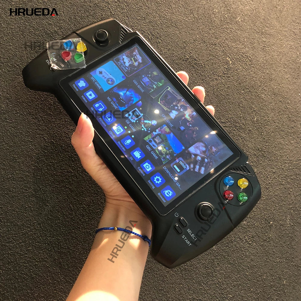 Consola de videojogos retro portátil clássica com ecrã de 16 GB e 7 polegadas, suporta dois jogadores, mais de 6.000 jogos infantis