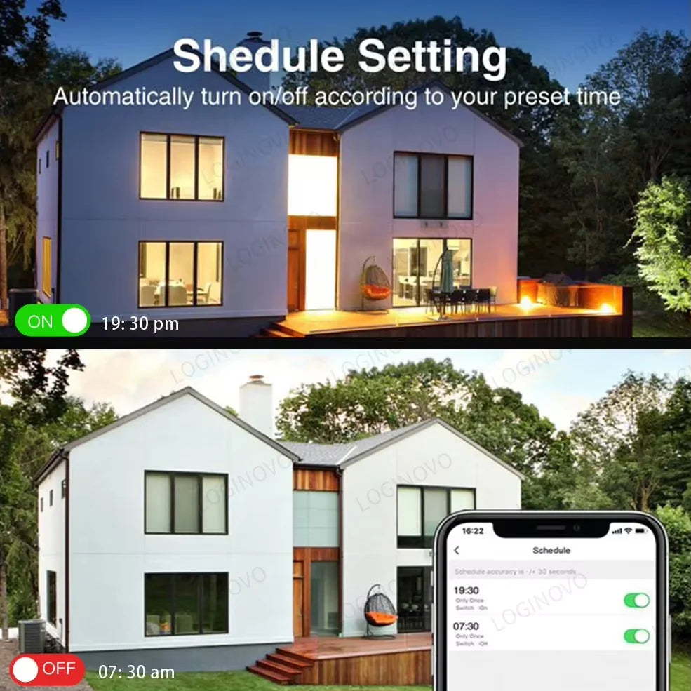 Lâmpada LED Inteligente Tuya Wi-Fi/Bluetooth - Compatível com Alexa e Google Assistant, Base E27, RGB, para Smart Life