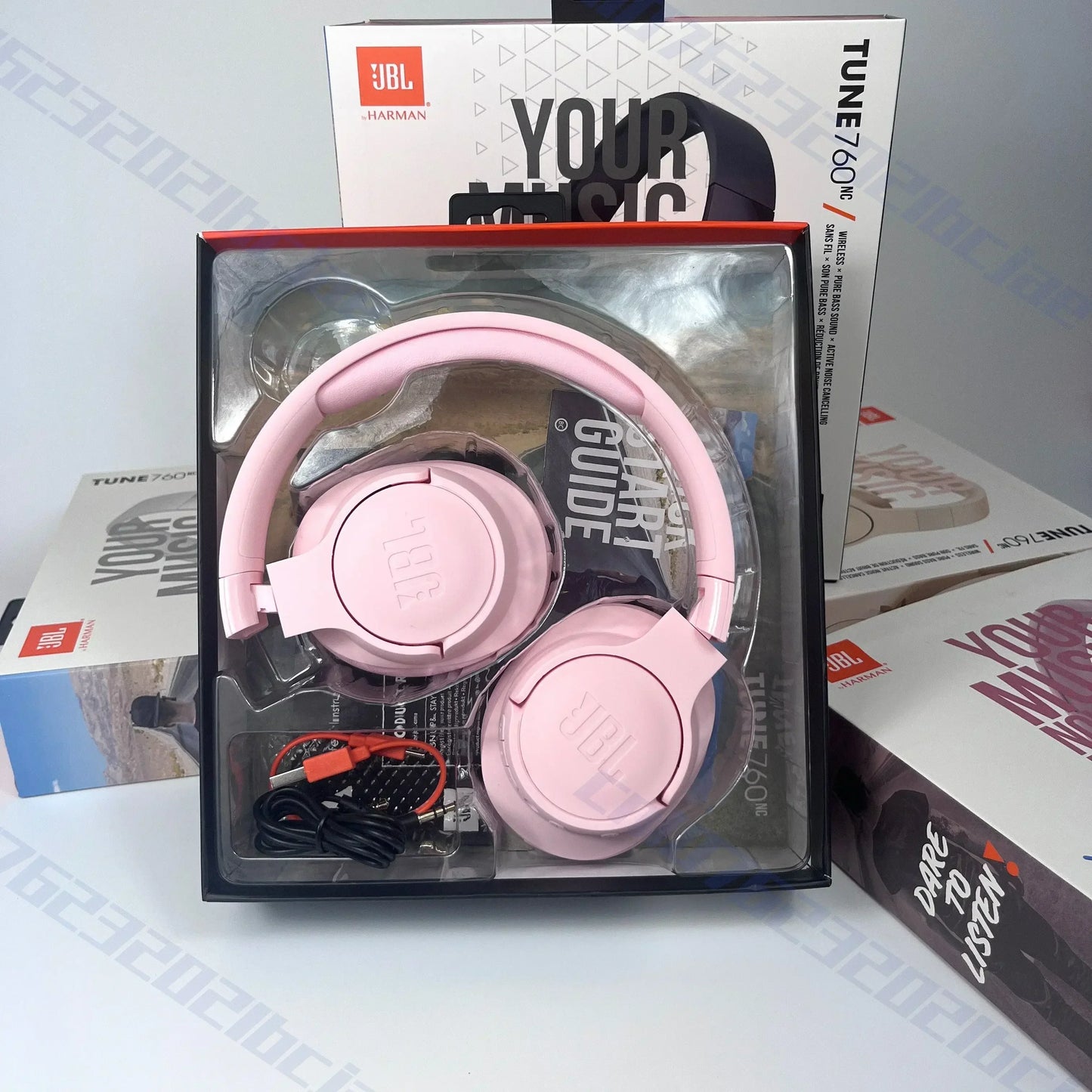 Original JBL Tune 760NC Foldable Over-Ear Wireless Headphones with Active Noise Cancellation JBL T760NC sports headset