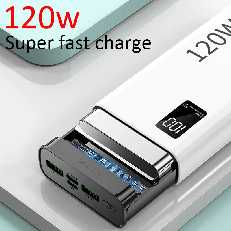 Xiaomi 120W High Capacity Power Bank 50000mAh Fast Charging Powerbank Portable Battery Charger.