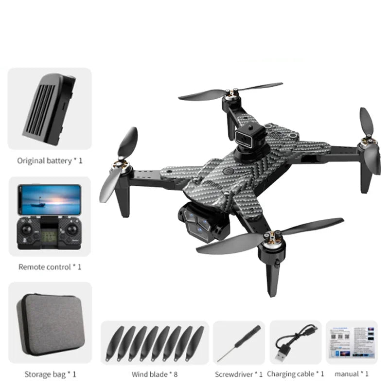 Drone Xiaomi Mijia S196GPS 8K Câmara HD profissional 5G Fotografia sem escovas para evitar obstáculos Fluxo ótico Brinquedo dobrável