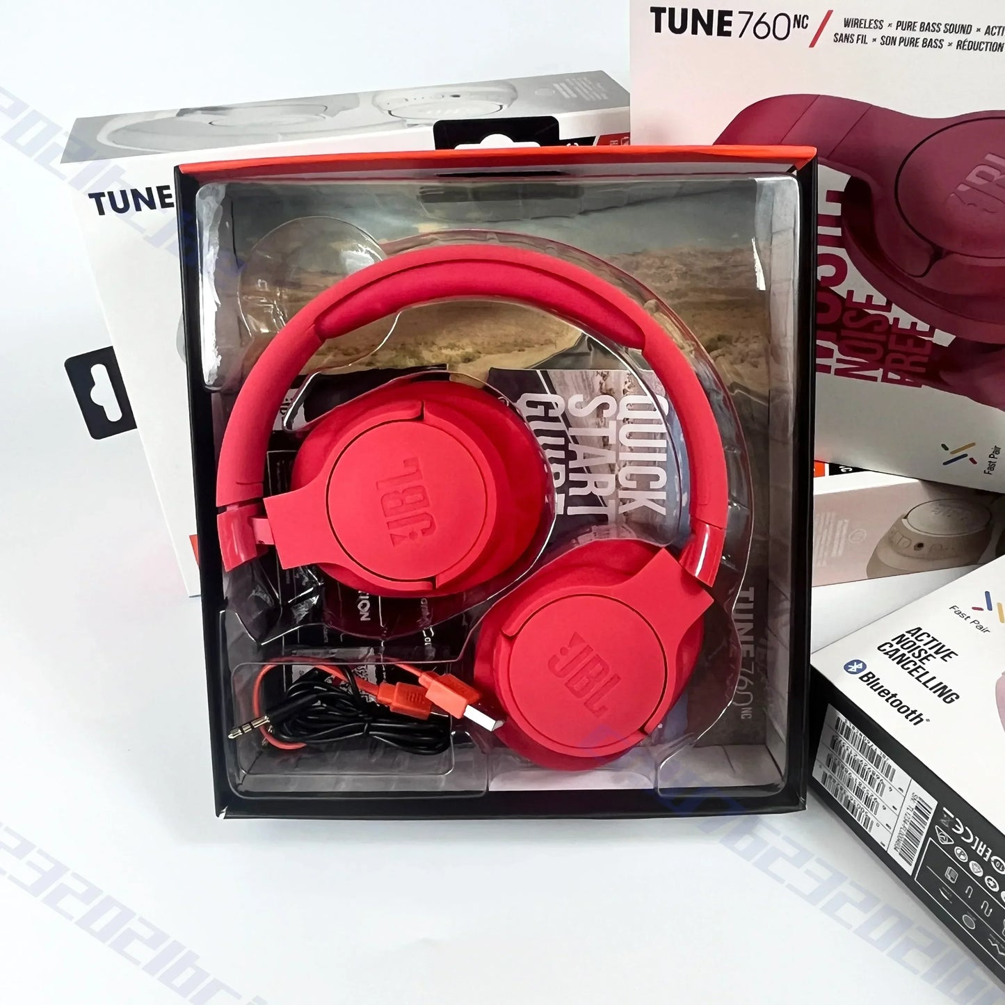 Original JBL Tune 760NC Foldable Over-Ear Wireless Headphones with Active Noise Cancellation JBL T760NC sports headset