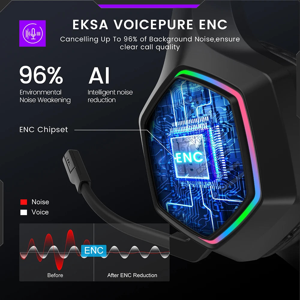 EKSA E1000 WT – Headset Gaming