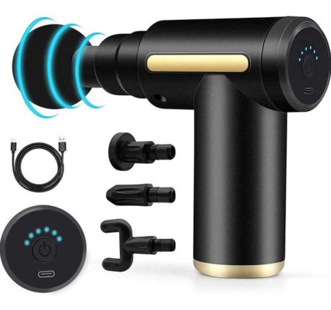 Massageador Compacto 4 em 1 – USB, Potente e Versátil!