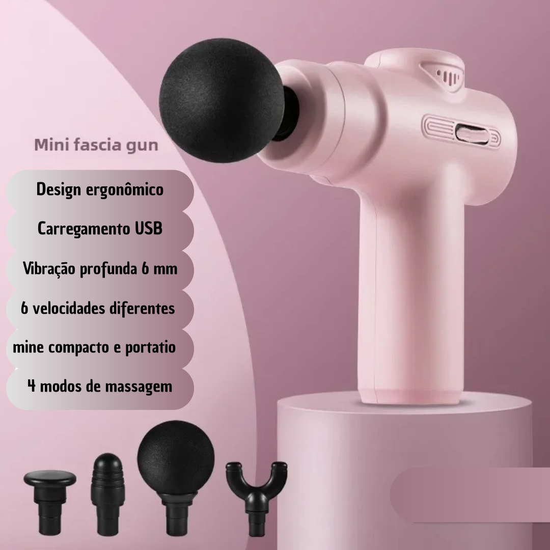 Massageador Compacto 4 em 1 – USB, Potente e Versátil!