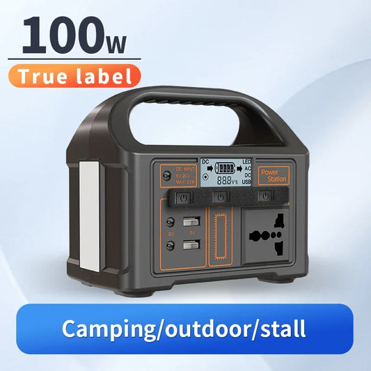 Estação de Energia Portátil 100W 24000mAh LiFePO4 – Energia Confiável em Qualquer Lugar