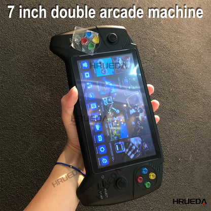 Consola de videojogos retro portátil clássica com ecrã de 16 GB e 7 polegadas, suporta dois jogadores, mais de 6.000 jogos infantis