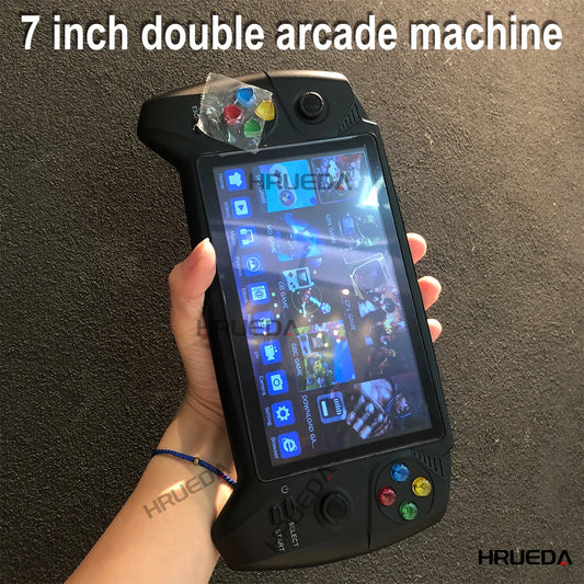Consola de videojogos retro portátil clássica com ecrã de 16 GB e 7 polegadas, suporta dois jogadores, mais de 6.000 jogos infantis