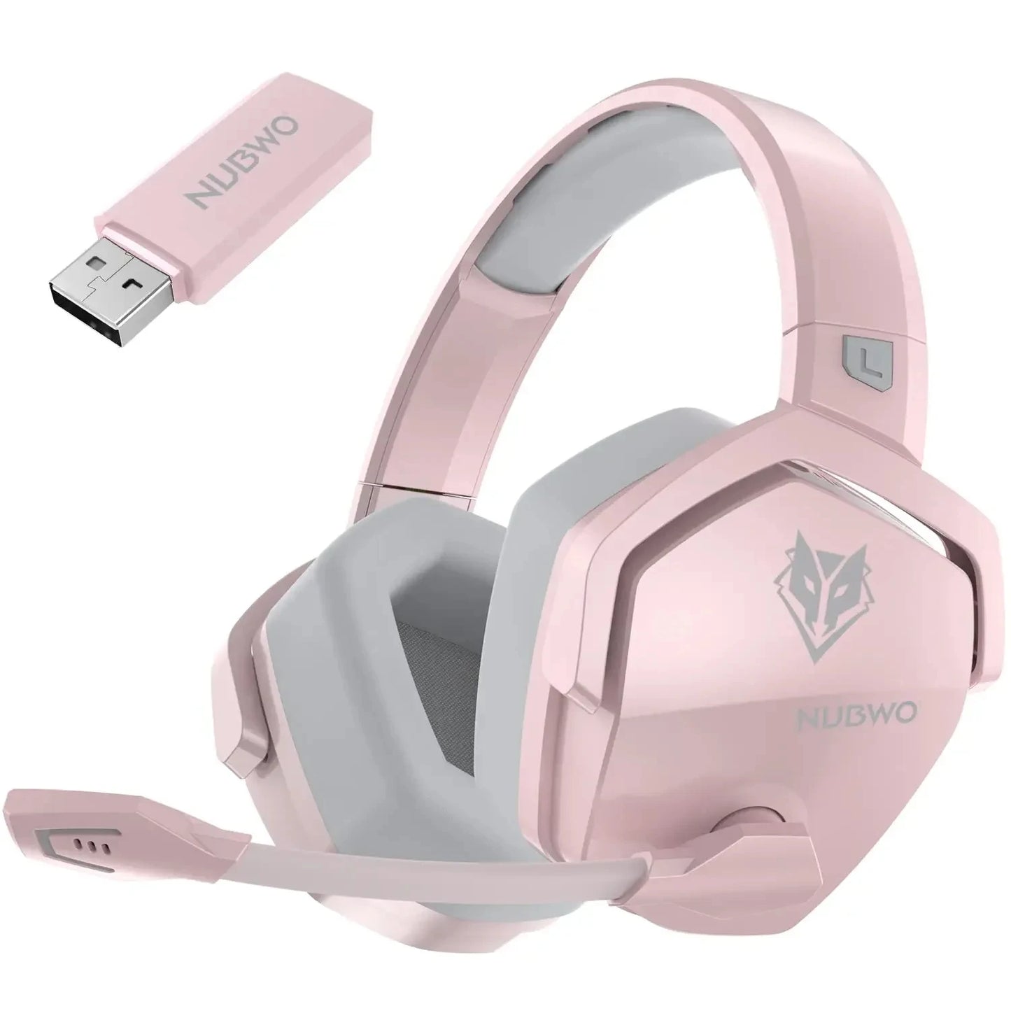 Auricular gaming sem fios duplo NUBWO G06 com microfone para PS5, PS4, PC, telemóvel, Switch, Bluetooth 5.3 de 2,4 GHz