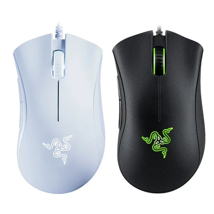 Rato gaming com fio Razer DeathAdder Essential original, sensor ótico de 6400 DPI, 5 botões independentes para portátil e PC gaming