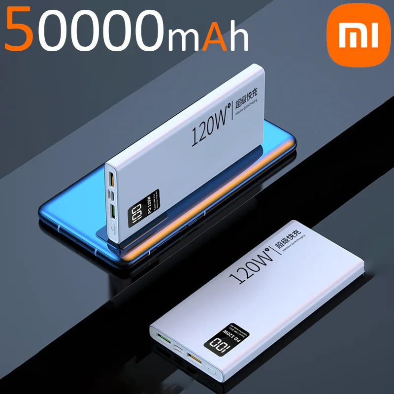 Xiaomi 120W High Capacity Power Bank 50000mAh Fast Charging Powerbank Portable Battery Charger.