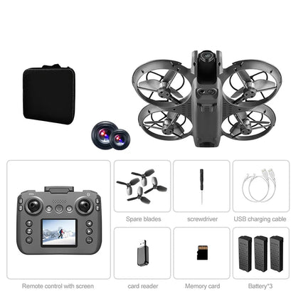 Para Xiaomi MINI V666 Drone 4K Profissional WIFI 5G Drone Evitação de Obstáculos Modo Sem Cabeça e Altitude sem Escovas RC Quadcopter Brinquedos