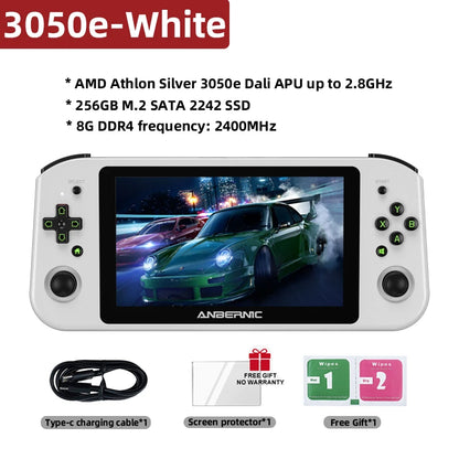 ANBERNIC Win600 PC Games Handheld AMD 3020e/3050e Ecrã IPS de 5,94 polegadas Consola de videojogos para escritório Windows 10 WiFi5 Portátil de bolso