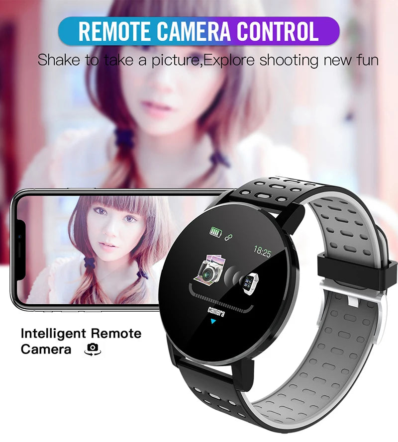 Smartwatch 119S – Monitorização de Saúde e Estilo no Seu Pulso