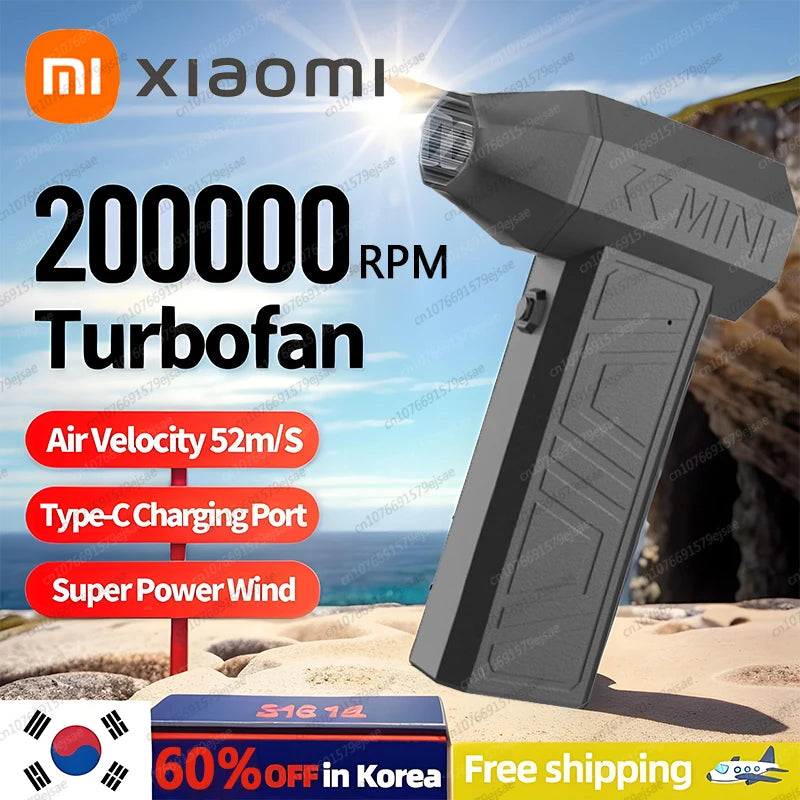Soprador de Ar Xiaomi 200000RPM – Potência Máxima para Limpeza Profunda.