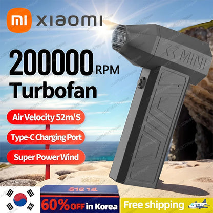 Soprador de Ar Xiaomi 200000RPM – Potência Máxima para Limpeza Profunda.