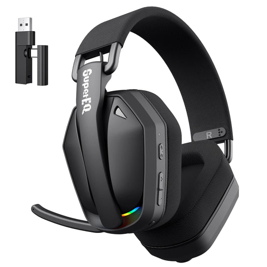 Auriculares sem fios para jogos SuperEQ G19BT 2.4 GHz, ultraleves, com Bluetooth 5.4 e microfone para PC/PS5/Xbox, da EKSA Choice