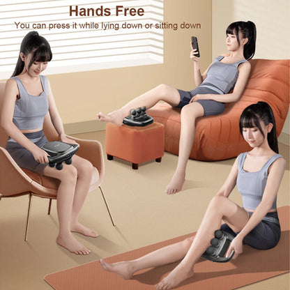 Pistola de massagem muscular de alta frequência, pistola de massagem para costas e cintura, seis cabeças, pistola de massagem profissional para corpo e ombros