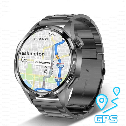 Relógio inteligente desportivo para homem HUAWEI IOS com GPS, ecrã HD AMOLED de 1,53 polegadas, à prova de água IP68, com chamada Bluetooth NFC, 2024