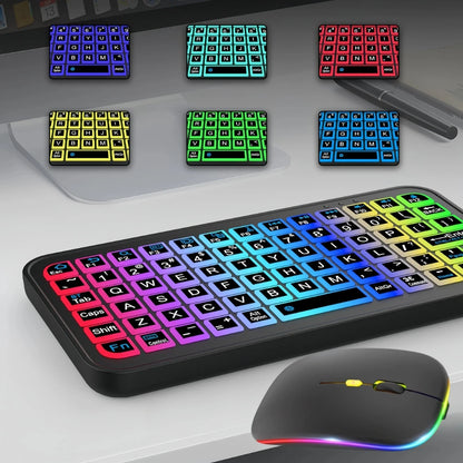 Teclado Bluetooth Sem Fio com Mouse
