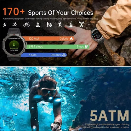 Relógio inteligente T-Rex 3 Ultra GPS, à prova de água, 5 ATM, com bússola GNSS de banda dupla integrada, desportivo militar, para homem, 2025, novo para Xiaomi