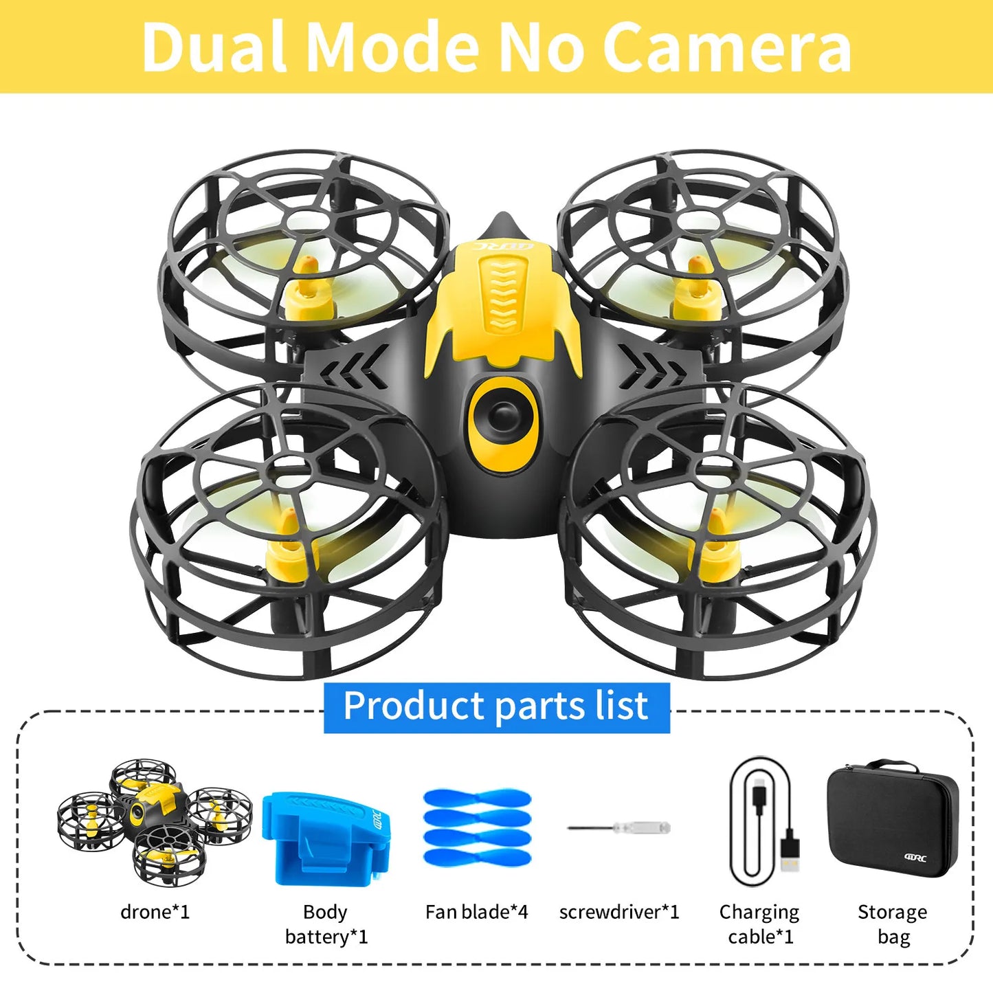 Mini drone 4DRC V18 3D Flip Modo sem cabeça Drones Pressão de ar Brinquedo infantil Presente NOVO