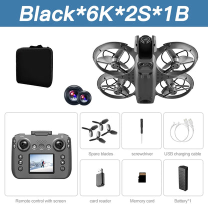 Para Xiaomi MINI V666 Drone 4K Profissional WIFI 5G Drone Evitação de Obstáculos Modo Sem Cabeça e Altitude sem Escovas RC Quadcopter Brinquedos