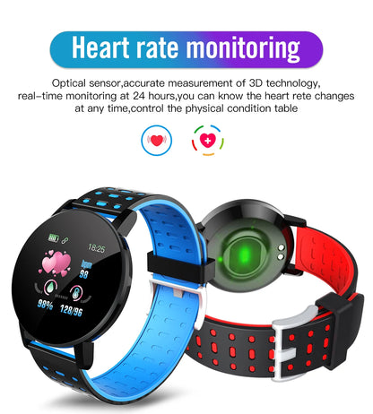 Smartwatch 119S – Monitorização de Saúde e Estilo no Seu Pulso