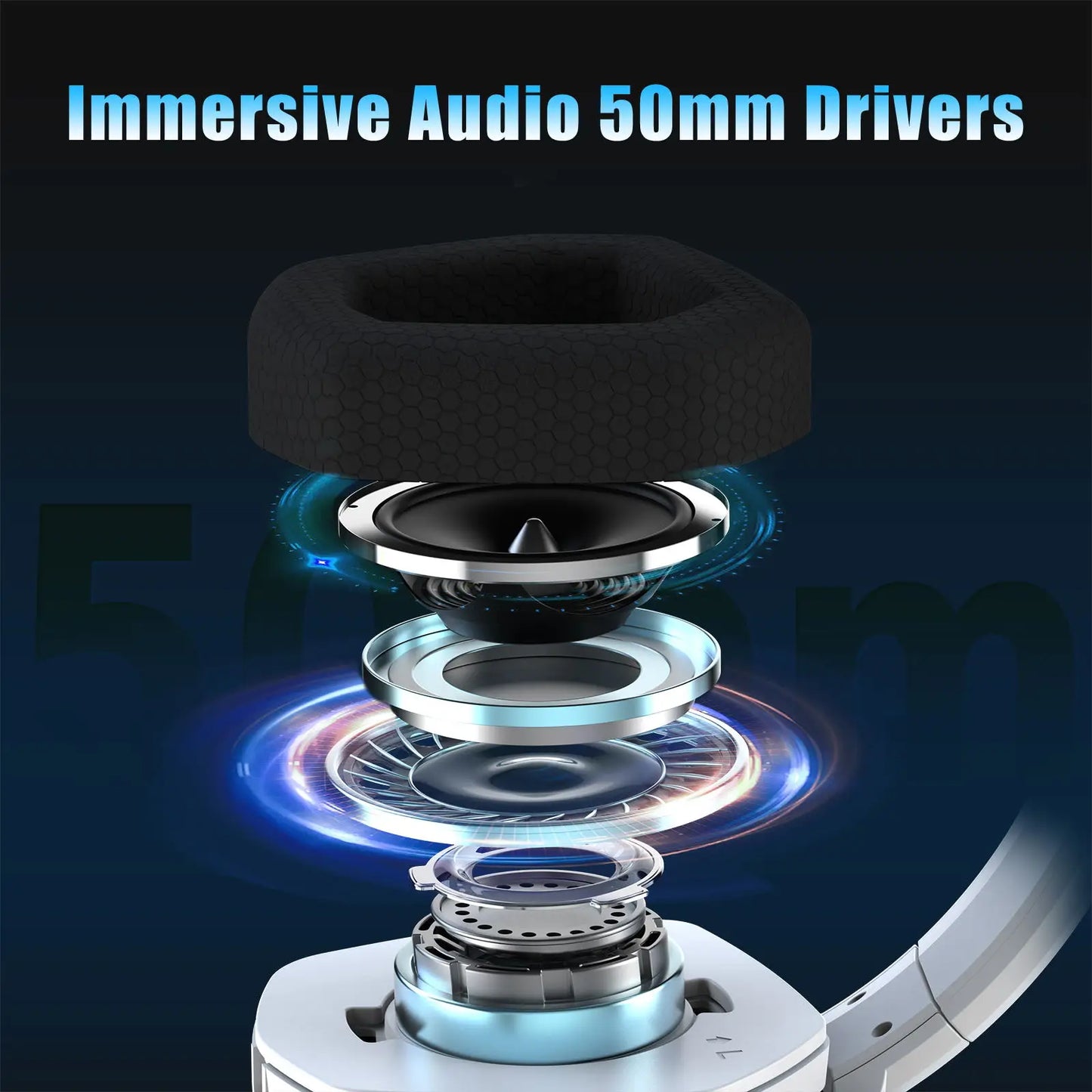 Auricular gaming sem fios duplo NUBWO G06 com microfone para PS5, PS4, PC, telemóvel, Switch, Bluetooth 5.3 de 2,4 GHz