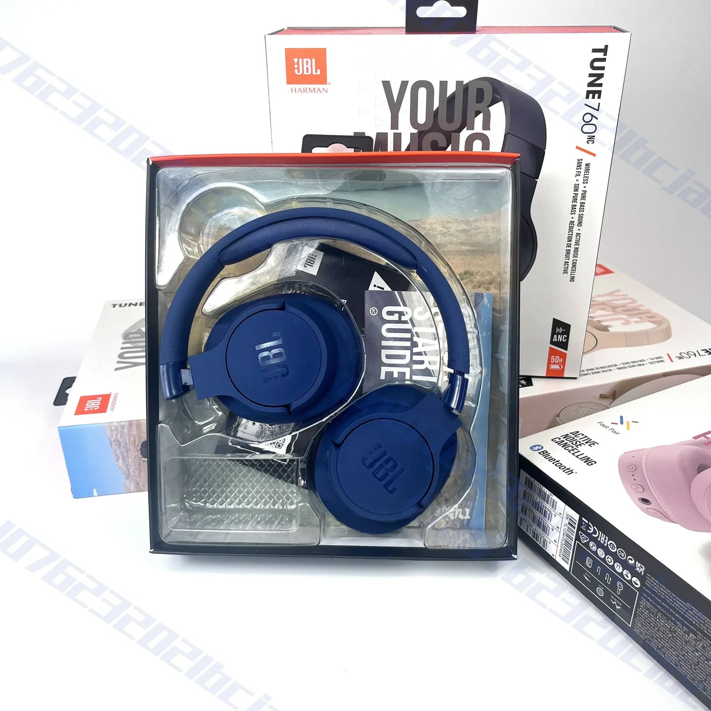 Original JBL Tune 760NC Foldable Over-Ear Wireless Headphones with Active Noise Cancellation JBL T760NC sports headset