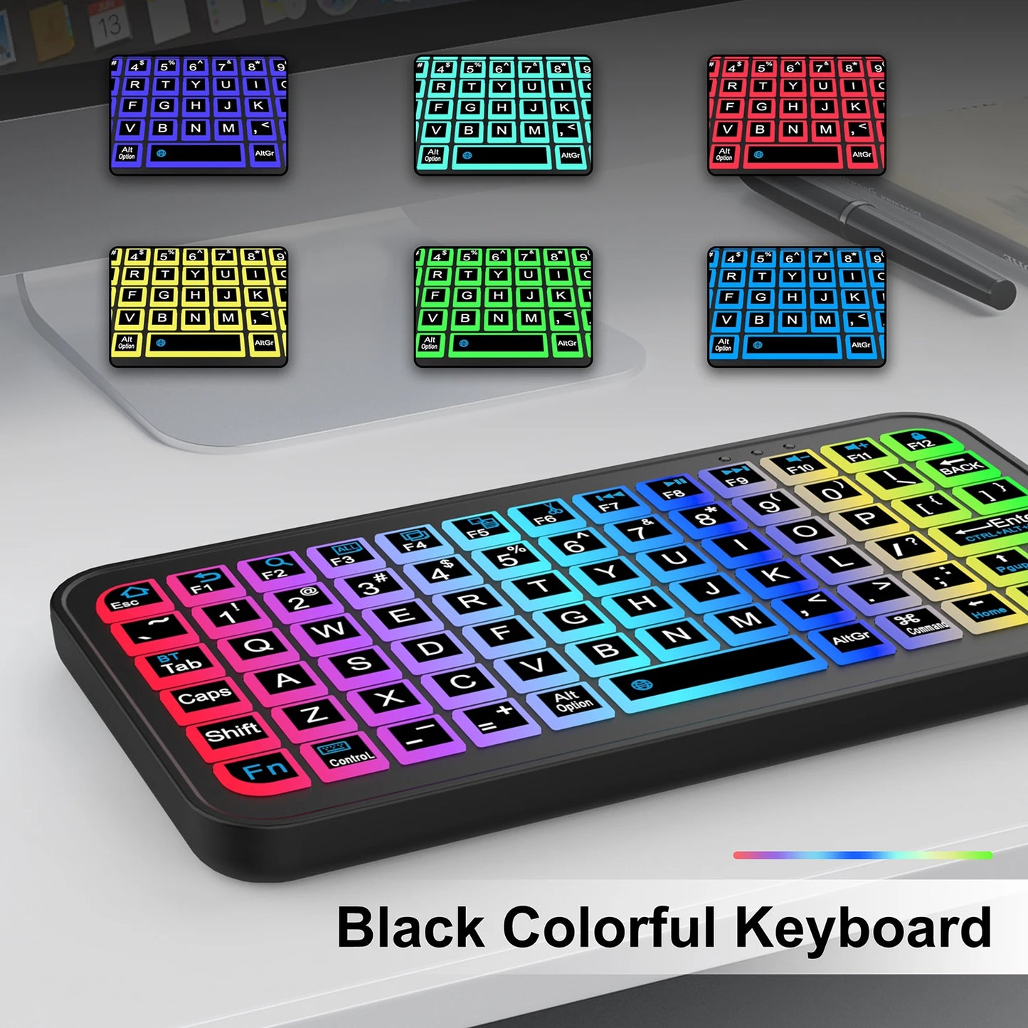 Teclado Bluetooth Sem Fio com Mouse