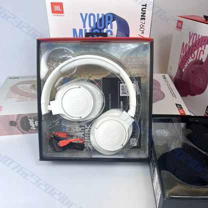 Original JBL Tune 760NC Foldable Over-Ear Wireless Headphones with Active Noise Cancellation JBL T760NC sports headset