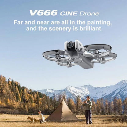Para Xiaomi MINI V666 Drone 4K Profissional WIFI 5G Drone Evitação de Obstáculos Modo Sem Cabeça e Altitude sem Escovas RC Quadcopter Brinquedos