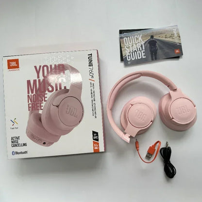 Original JBL Tune 760NC Wireless Bluetooth Headphones Noise Cancelling Earphone Music Sports Folding Headset JBL T760NC