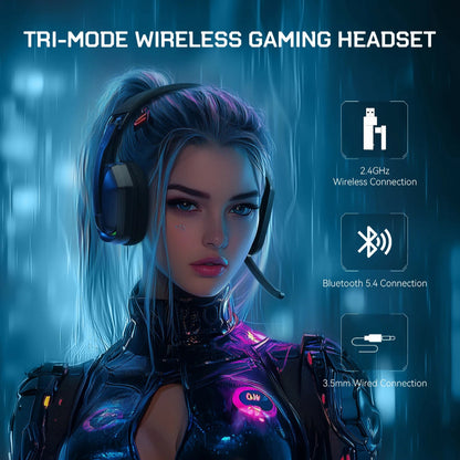Auriculares sem fios para jogos SuperEQ G19BT 2.4 GHz, ultraleves, com Bluetooth 5.4 e microfone para PC/PS5/Xbox, da EKSA Choice