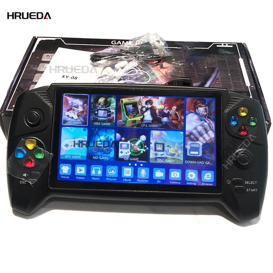 Consola de videojogos retro portátil clássica com ecrã de 16 GB e 7 polegadas, suporta dois jogadores, mais de 6.000 jogos infantis