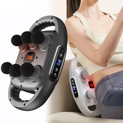 Pistola de massagem muscular de alta frequência, pistola de massagem para costas e cintura, seis cabeças, pistola de massagem profissional para corpo e ombros