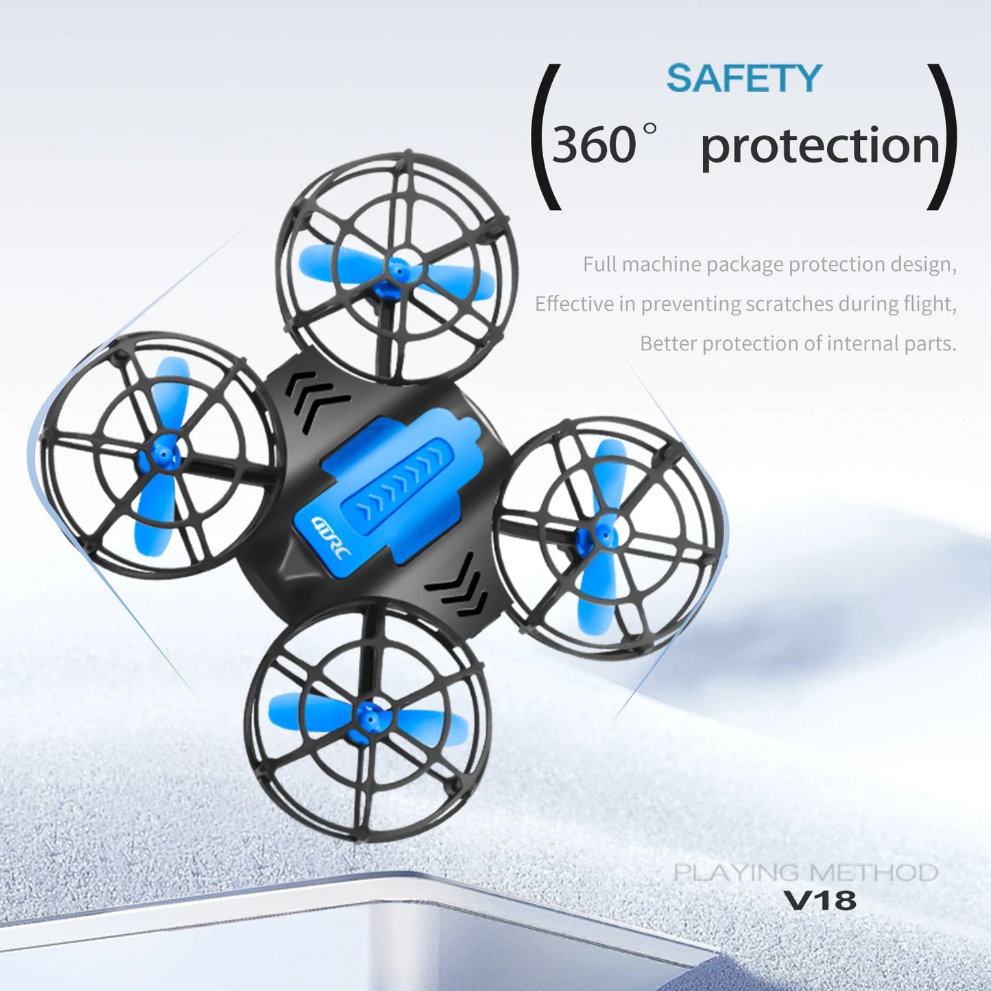 Mini drone 4DRC V18 3D Flip Modo sem cabeça Drones Pressão de ar Brinquedo infantil Presente NOVO