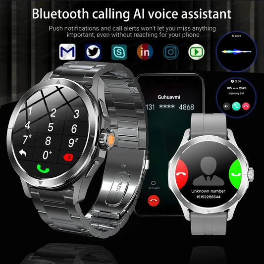 Relógio inteligente desportivo Xiaomi S4 Ultra para homem, ecrã AMOLED, NFC, GPS, bússola, ritmo cardíaco, à prova de água, Bluetooth, chamada
